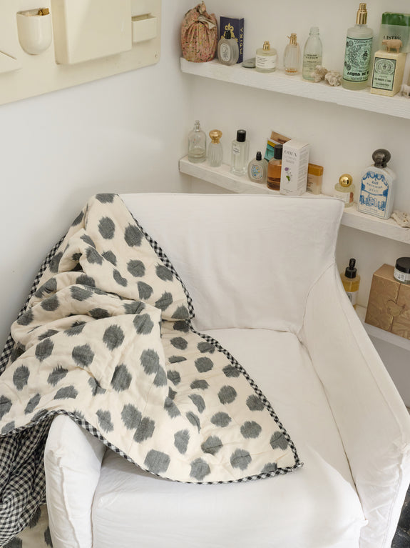Plaid matelassé réversible