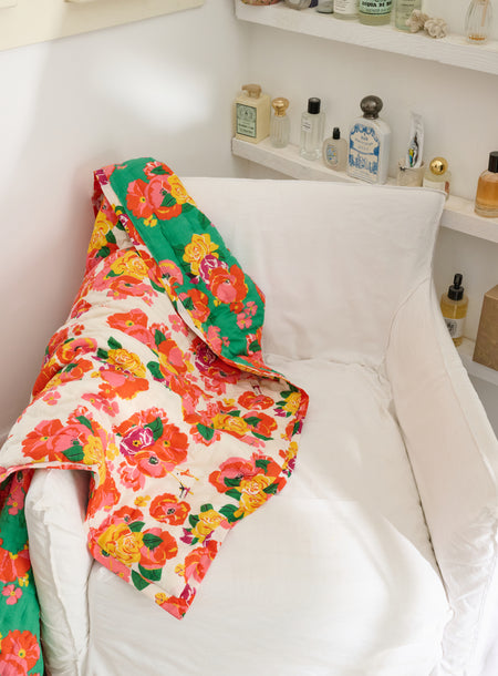 Plaid matelassé réversible