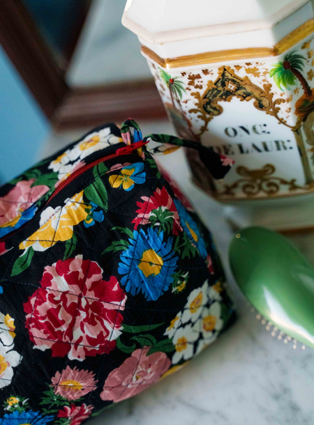 Trousse de toilette matelassée ronde