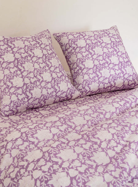 Duvet cover + pillowcase(s) purple flowers