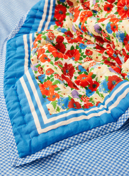 Spring sarong reversible quilted play mat