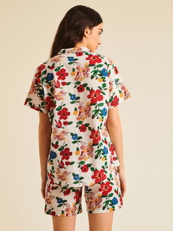 Short-sleeve pajama top