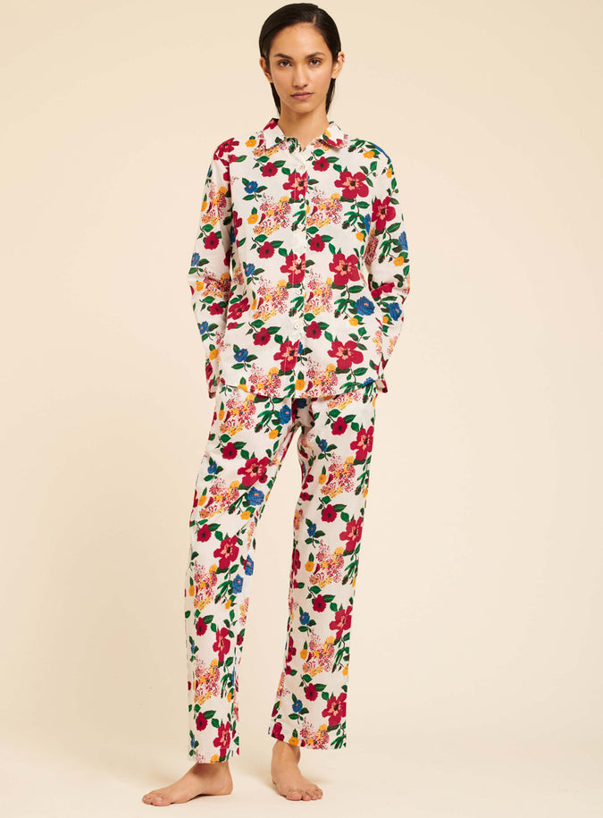LisaLou Hibiscus Trio Painted Sweater