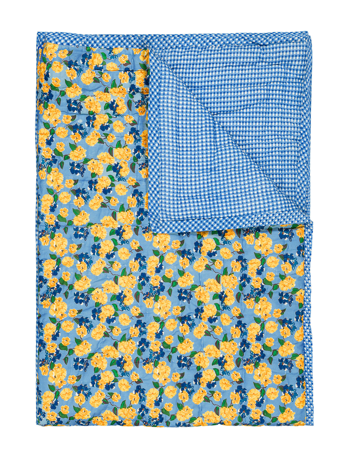 Reversible quilted blanket