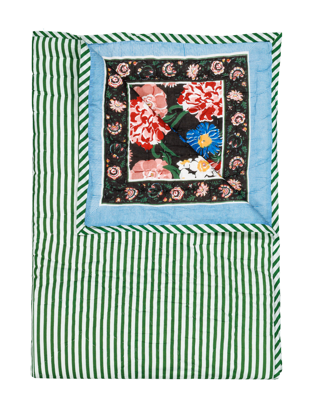 Plaid matelassé réversible sarong