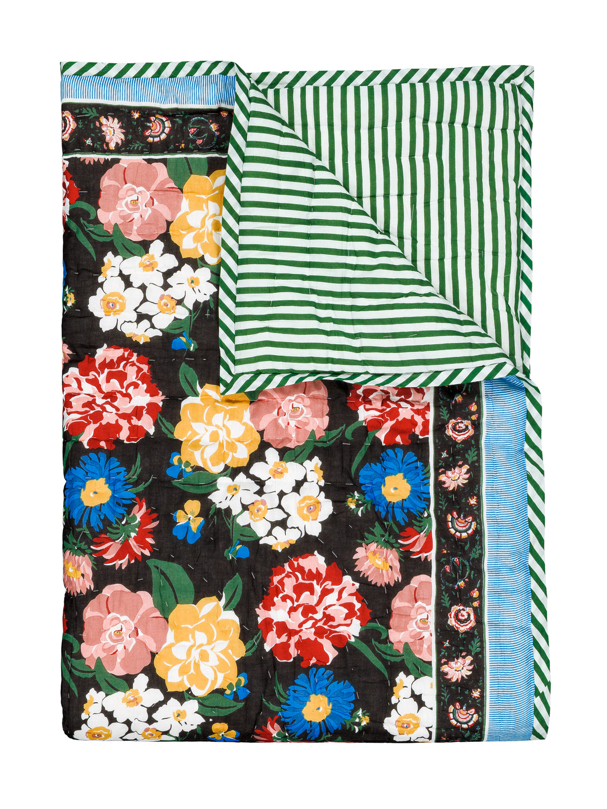 Plaid matelassé réversible sarong