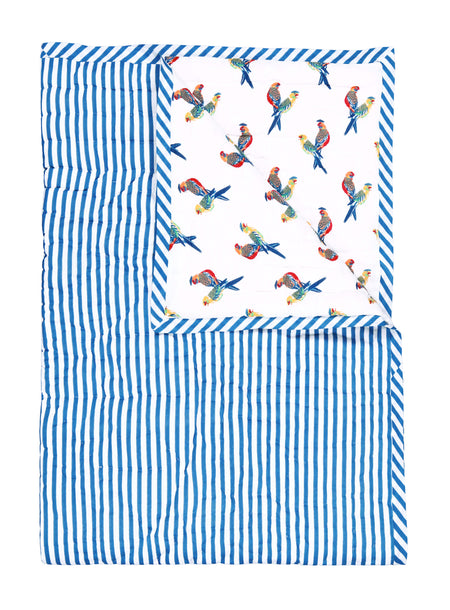 Reversible quilted blanket