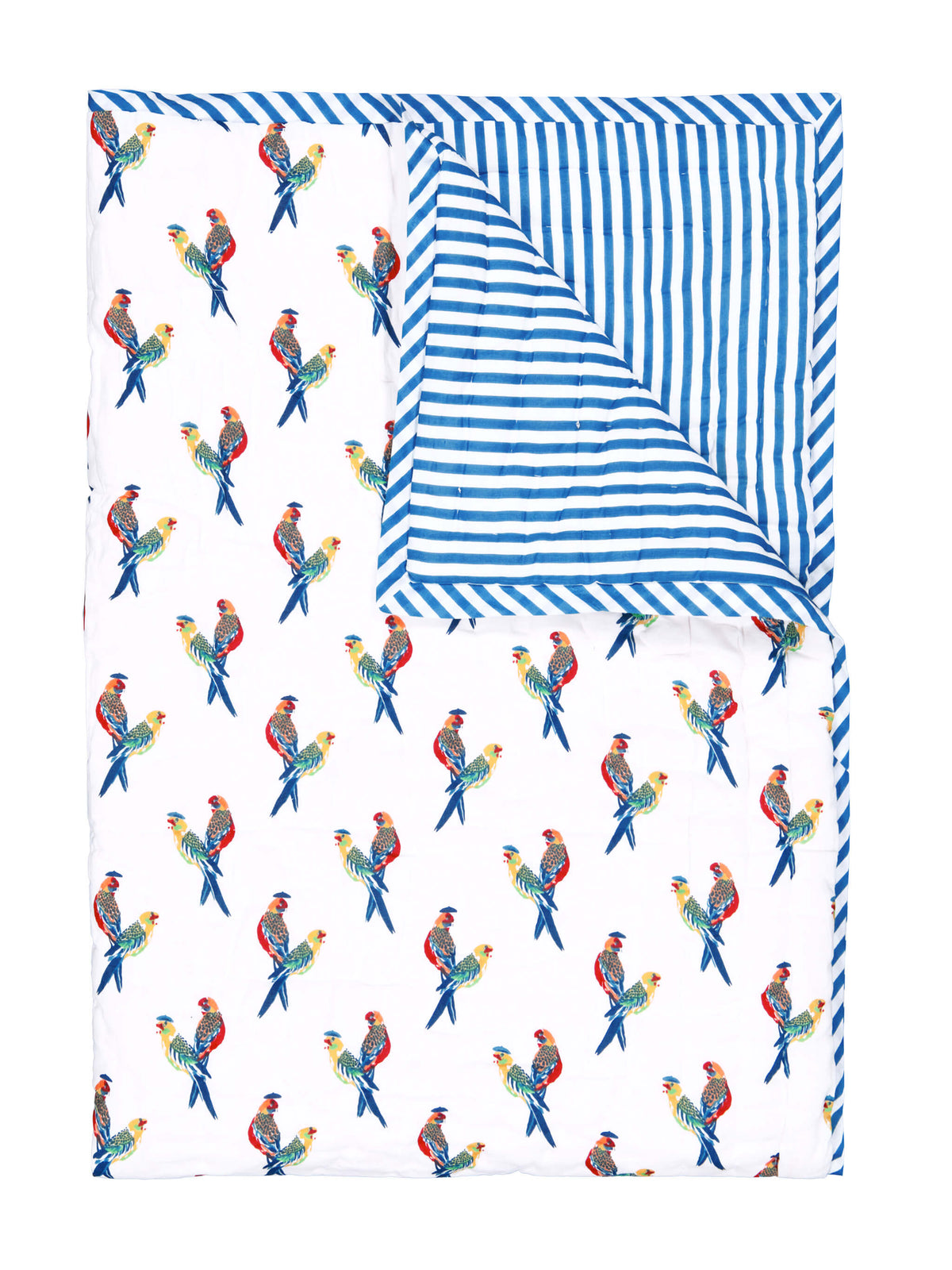 Reversible quilted blanket