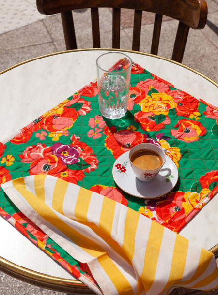 Reversible quilted placemat