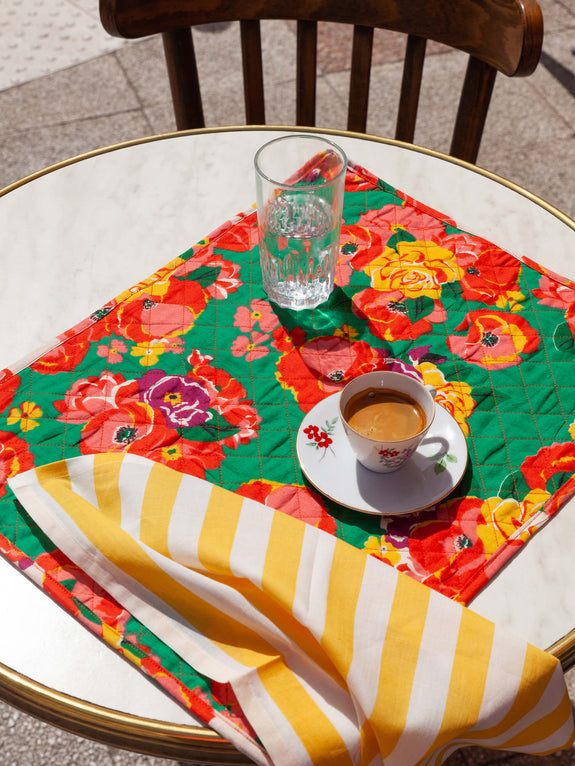 Reversible quilted placemat