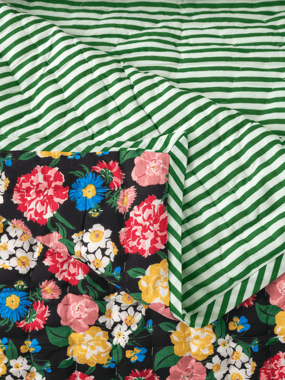 Plaid matelassé réversible