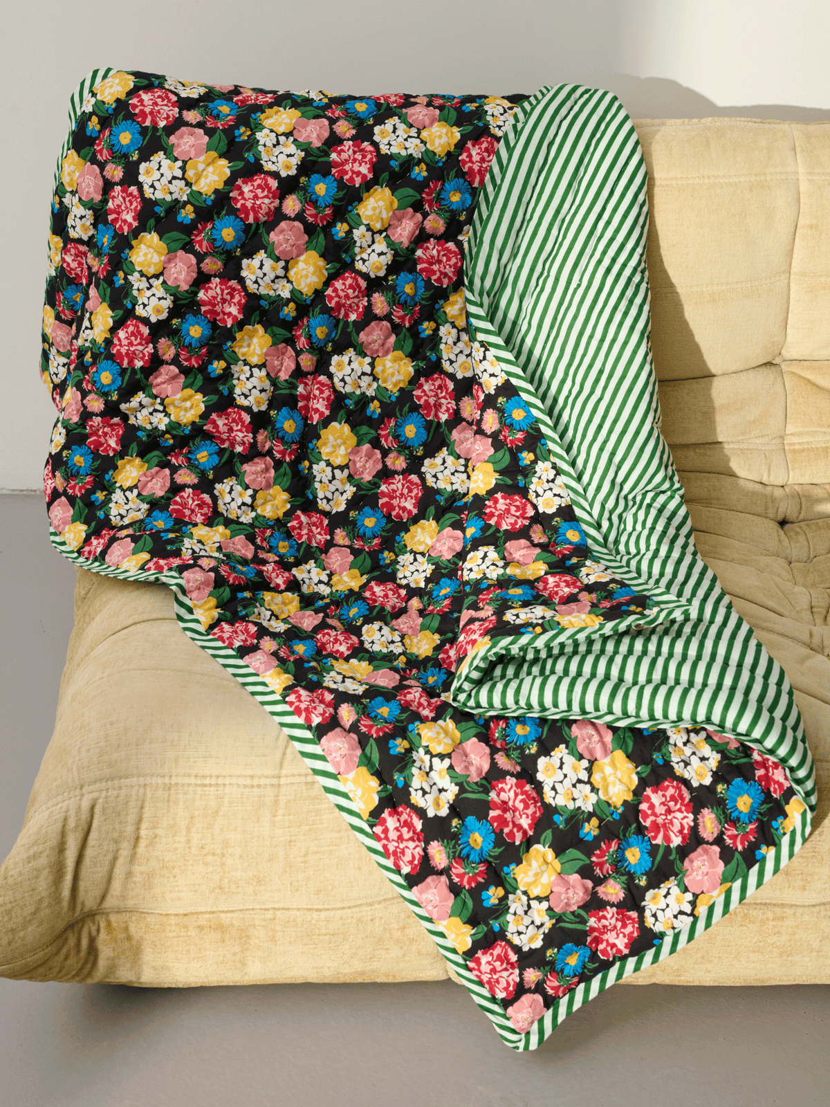 Plaid matelassé réversible