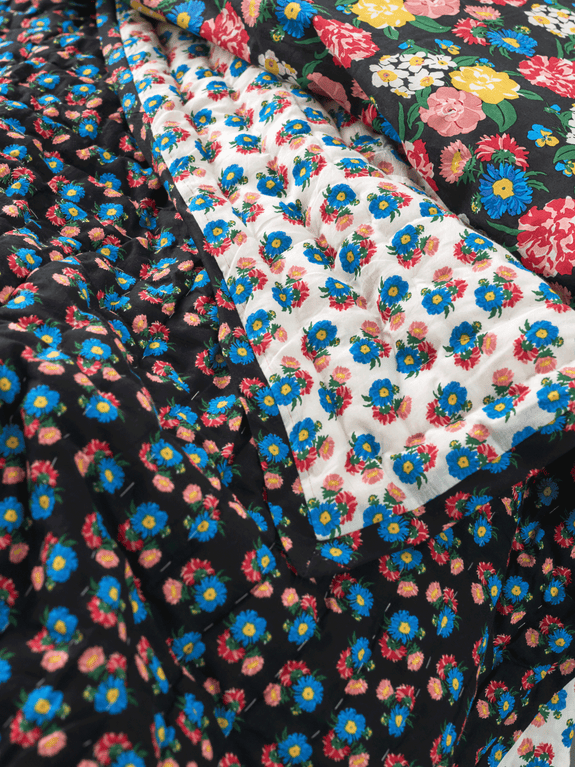 Plaid matelassé réversible