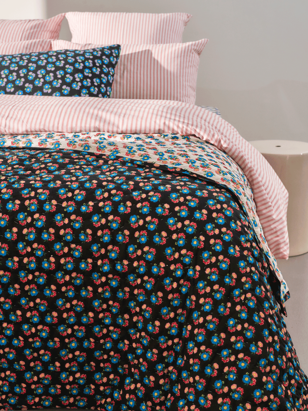 Plaid matelassé réversible