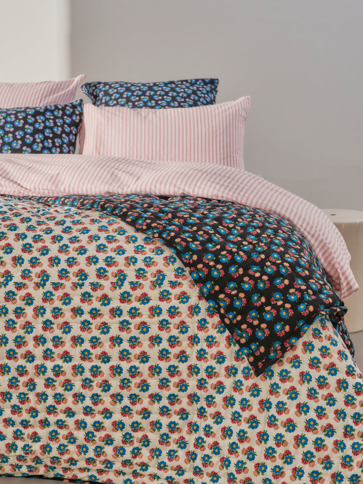 Plaid matelassé réversible