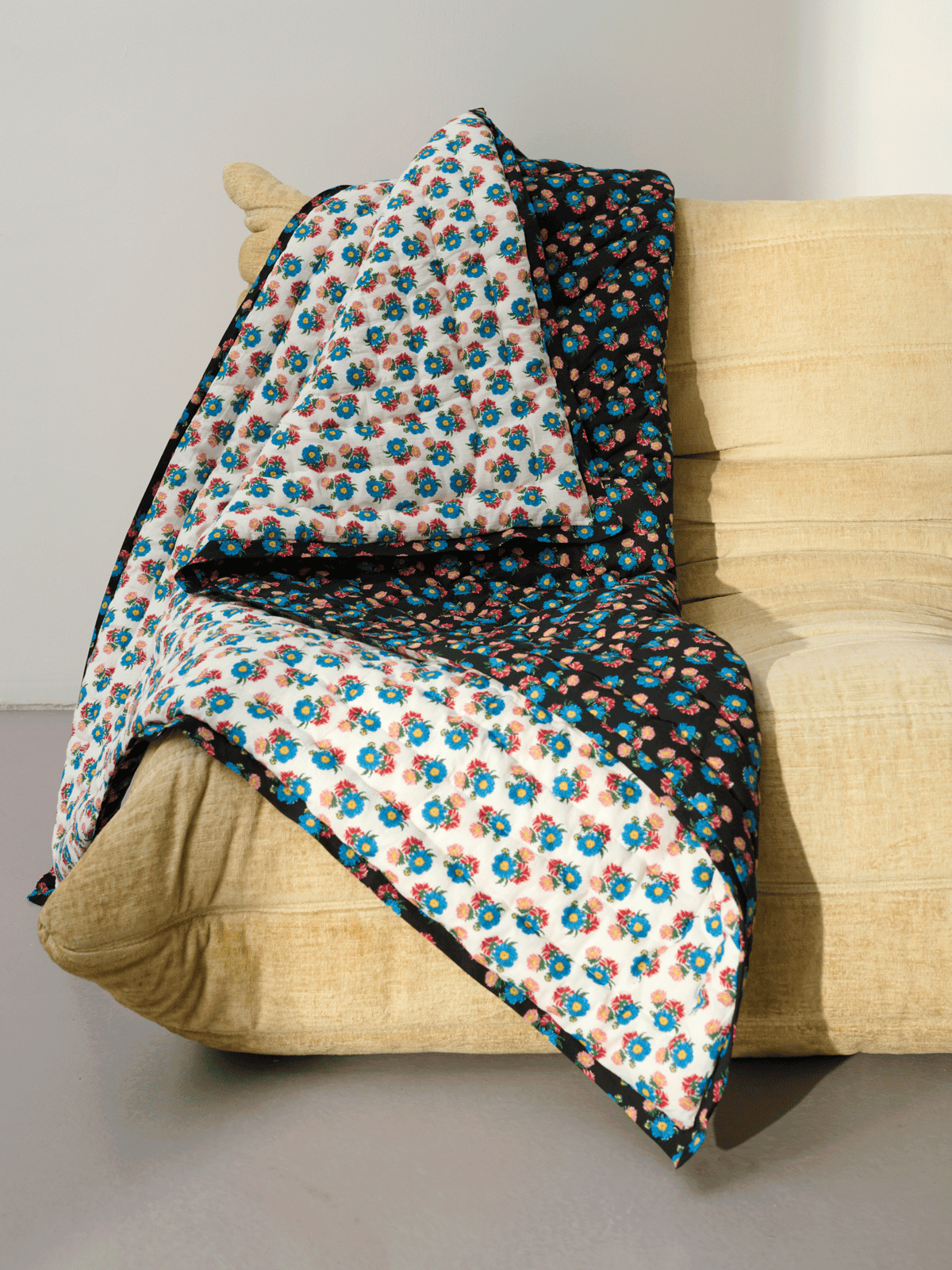 Plaid matelassé réversible