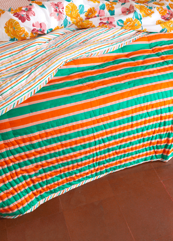 Plaid matelassé réversible