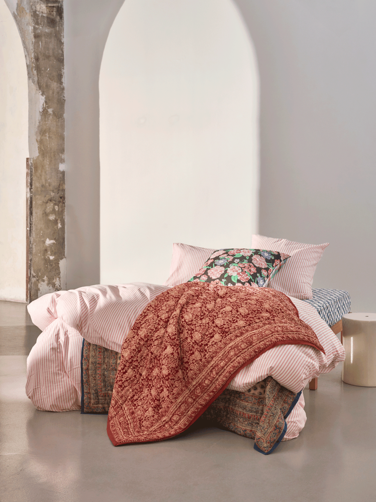 Reversible quilted blanket