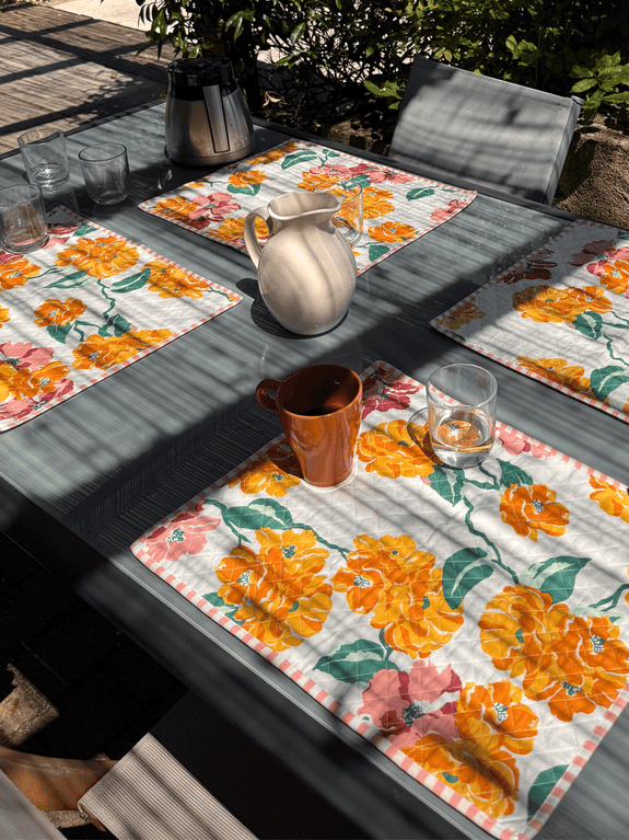 Set de table matelassé réversible