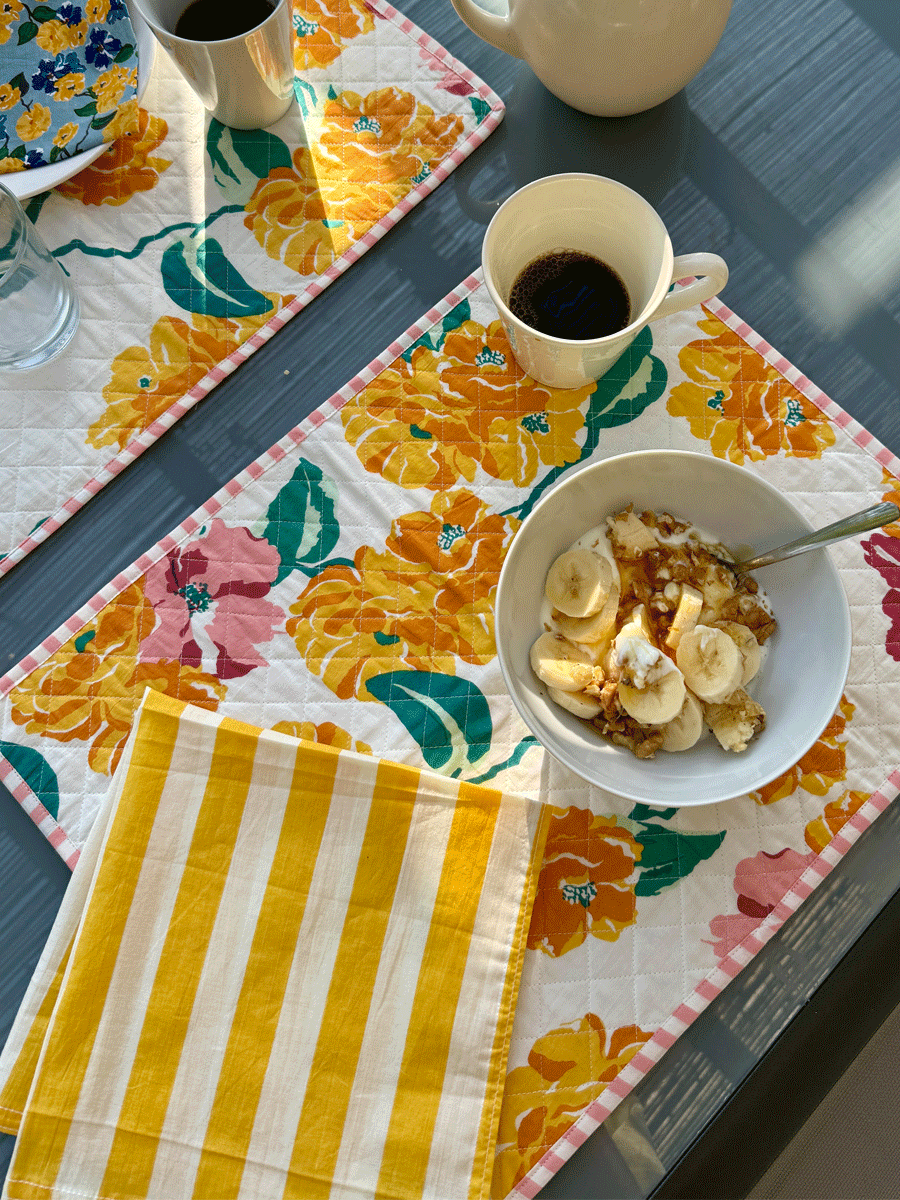 Set de table matelassé réversible