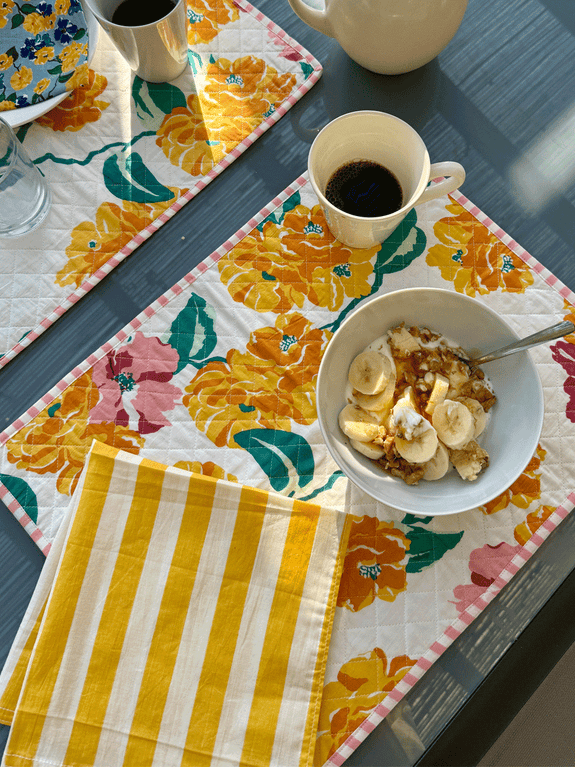 Set de table matelassé réversible