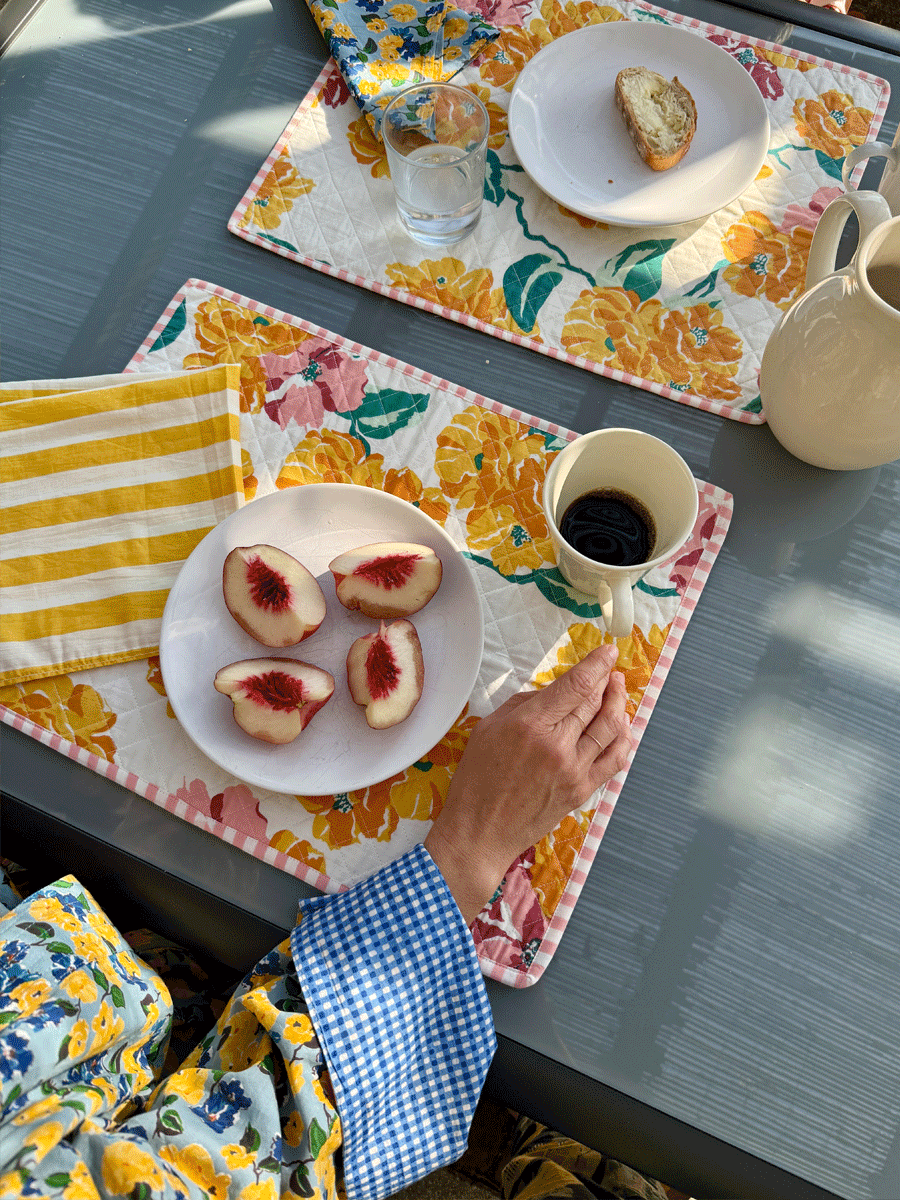 Set de table matelassé réversible