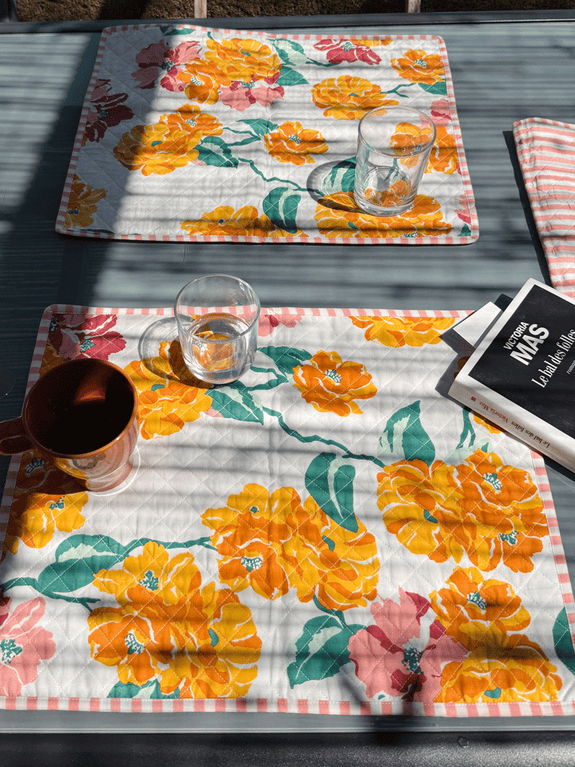 Set de table matelassé réversible