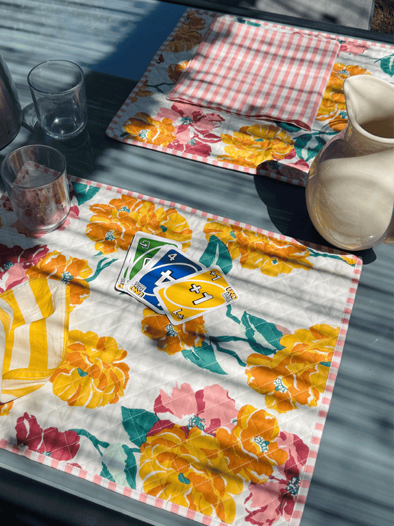 Set de table matelassé réversible