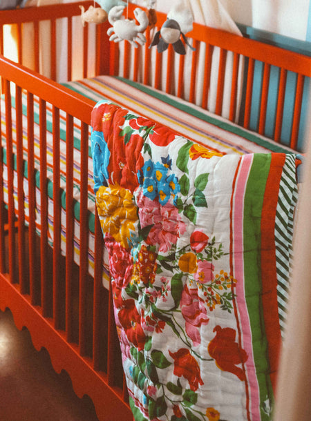 Tapis d'éveil matelassé réversible