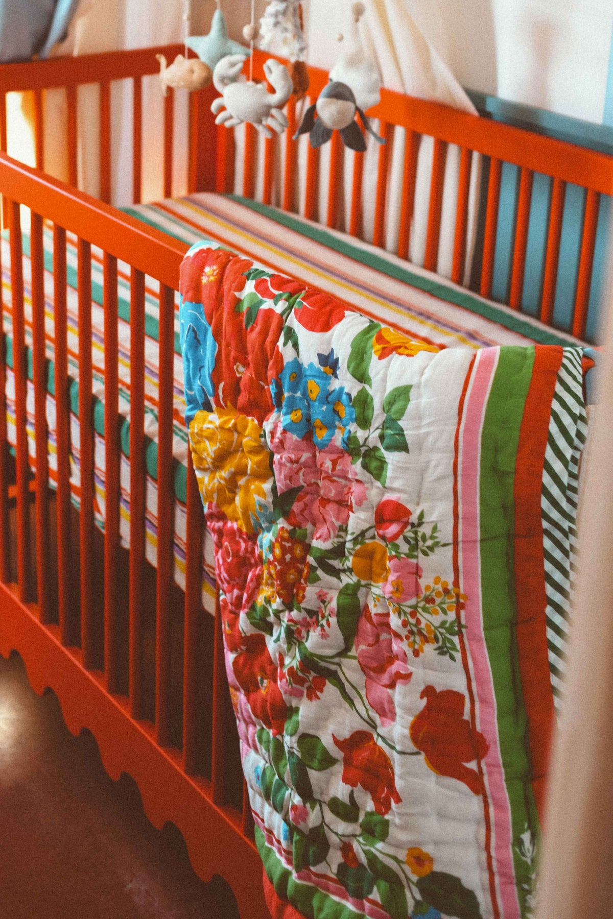 Tapis d'éveil matelassé réversible