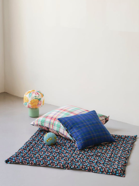 Reversible quilted play mat