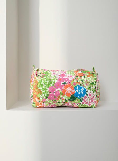 Trousse de toilette matelassée ronde