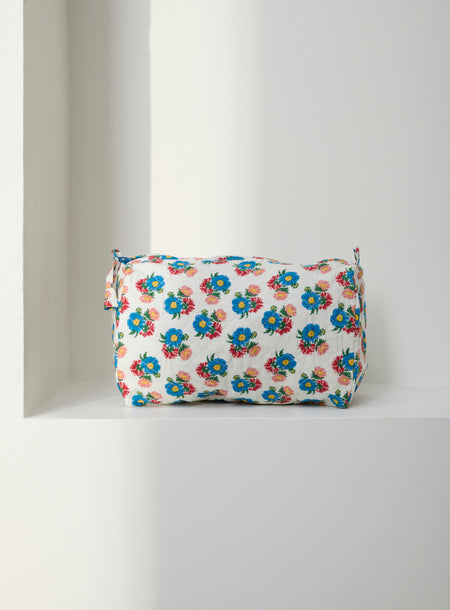 Trousse de toilette matelassée ronde