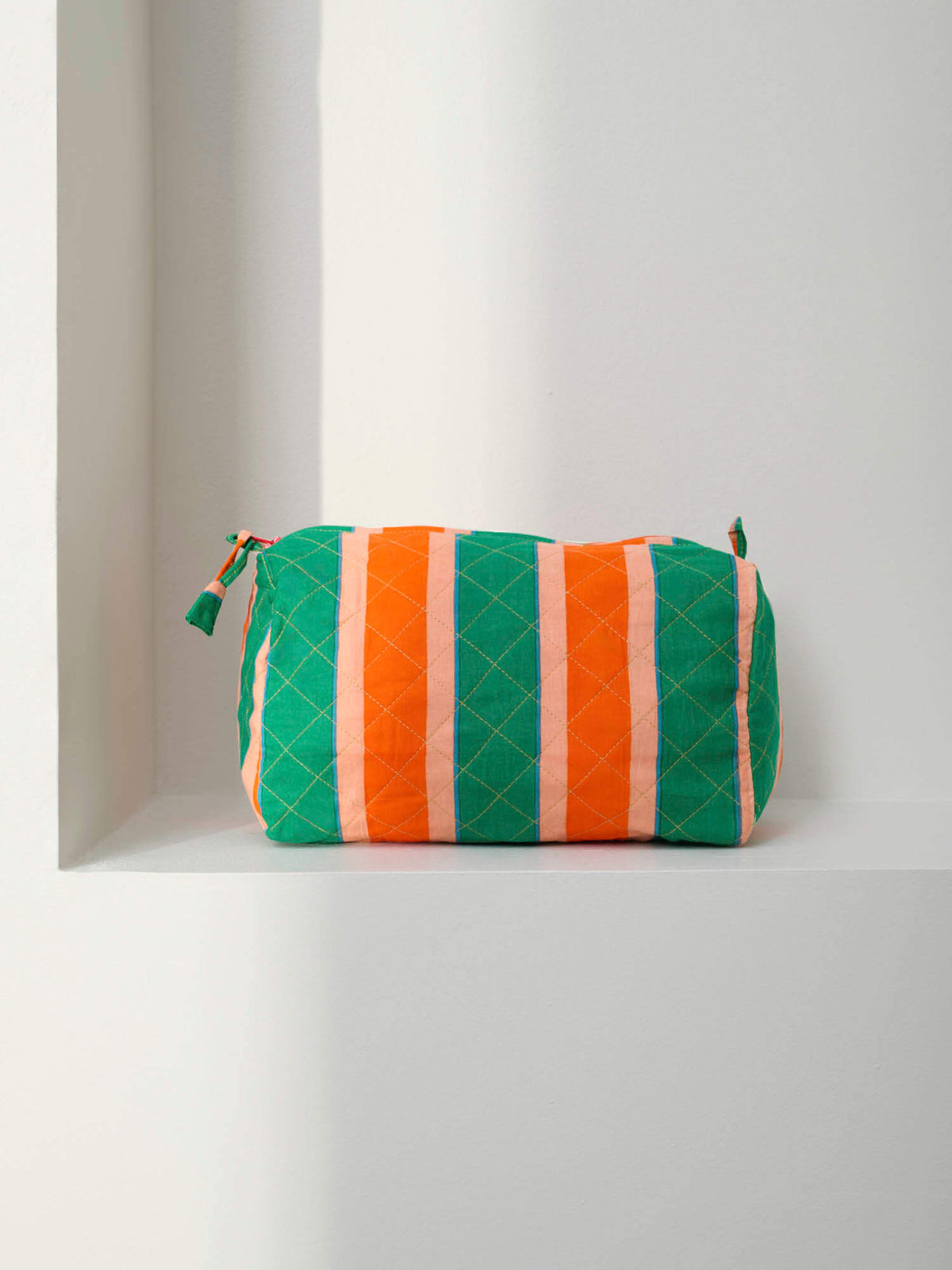 Trousse de toilette matelassée ronde