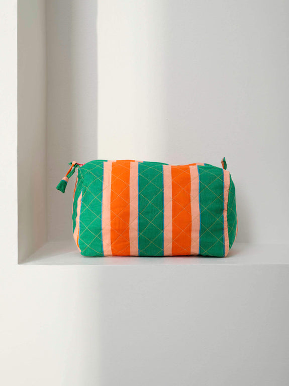 Trousse de toilette matelassée ronde