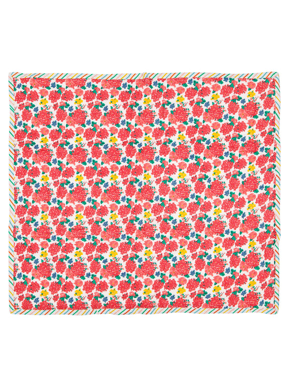 Reversible quilted play mat