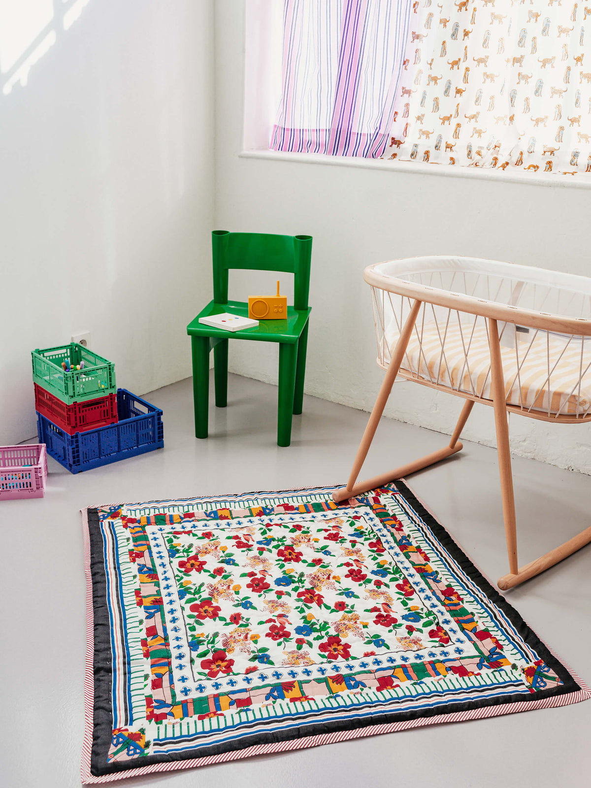 Tapis d'éveil matelassé réversible